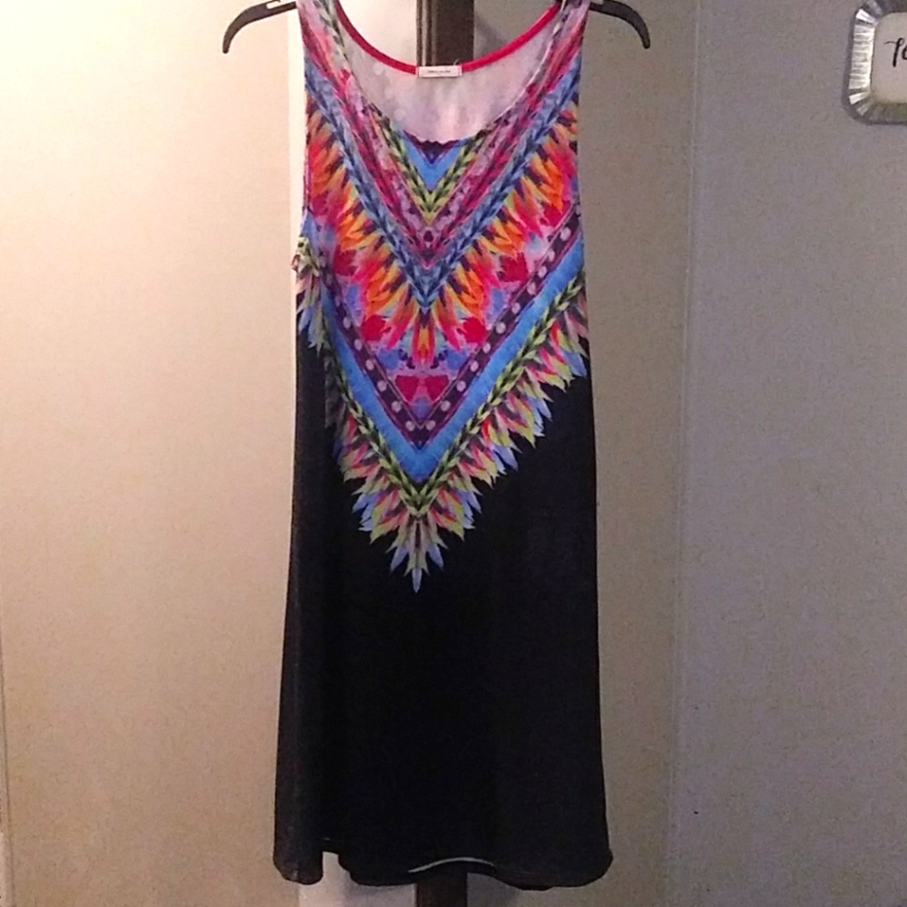 12PM By Mon Ami, sleeveless, short dress, colorful